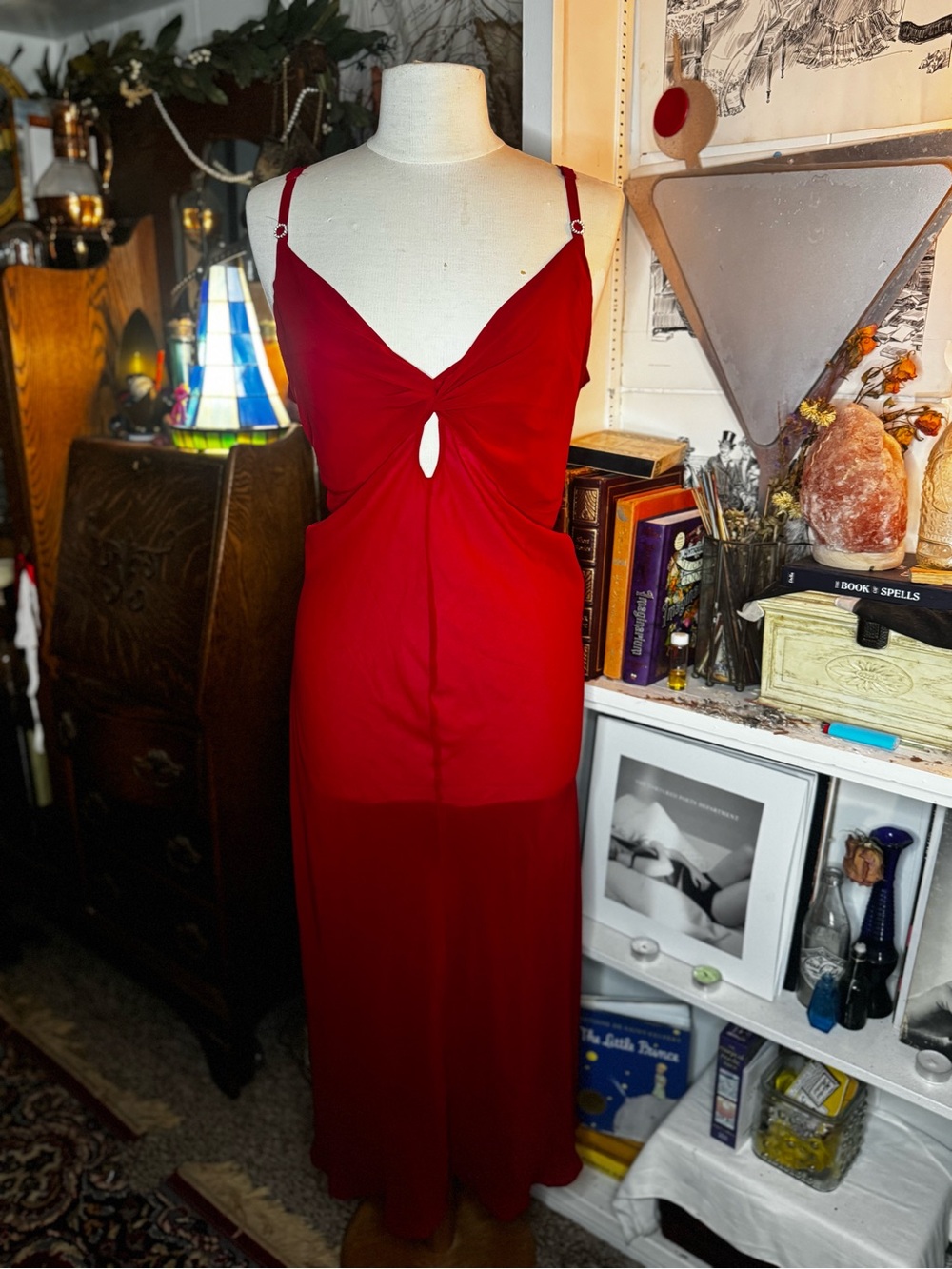 Red Maxi Dress Like New - Picture 2 of 3
